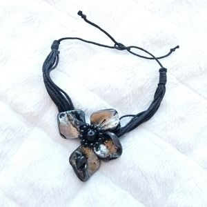 Handmade Abalone Shell Flower Woven Bracelet